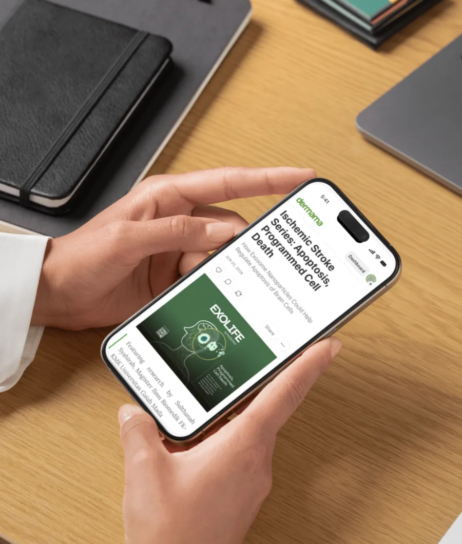 Exolife newsletter program — mobile article design in green